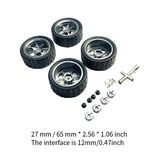 Maxbell RC Wheels and Tires Wheel Rims Set Stylish M3 Wheel Nut for 144001 Gray