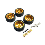 Maxbell RC Wheels and Tires Wheel Rims Set Stylish M3 Wheel Nut for 144001 Gold