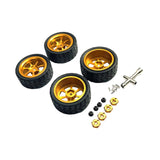 Maxbell RC Wheels and Tires Wheel Rims Set Stylish M3 Wheel Nut for 144001 Gold