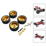 Maxbell RC Wheels and Tires Wheel Rims Set Stylish M3 Wheel Nut for 144001 Gold