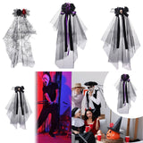 Maxbell Halloween Bridal Veil Headpiece for Masquerade Balls Escape Rooms Stage Show Eyeball