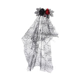 Maxbell Halloween Bridal Veil Headpiece for Masquerade Balls Escape Rooms Stage Show Eyeball
