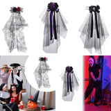Maxbell Halloween Bridal Veil Headpiece for Masquerade Balls Escape Rooms Stage Show Eyeball