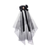 Maxbell Halloween Bridal Veil Headpiece for Masquerade Balls Escape Rooms Stage Show Skull