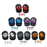Maxbell RC Wheels Tires Kit Upgrade Accessories RC Rubber Tires for 144001 1:10 1/14 Red