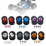 Maxbell RC Wheels Tires Kit Upgrade Accessories RC Rubber Tires for 144001 1:10 1/14 Red