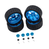 Maxbell RC Wheels Tires Kit Upgrade Accessories RC Rubber Tires for 144001 1:10 1/14 Blue