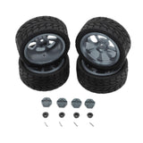 Maxbell RC Wheels Tires Kit Upgrade Accessories RC Rubber Tires for 144001 1:10 1/14 Gray