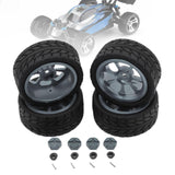 Maxbell RC Wheels Tires Kit Upgrade Accessories RC Rubber Tires for 144001 1:10 1/14 Gray