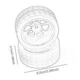 Maxbell RC Wheels Tires Kit Upgrade Accessories RC Rubber Tires for 144001 1:10 1/14 Gray
