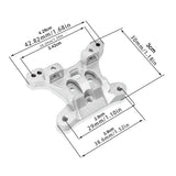 Maxbell 1:16 Remote Control Car Rustproof Front Rear Shockmount for RC Vehicle Parts Silver