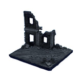 Maxbell 1:72 Wrecked House Model Scene Props Ornament Base Miniature Ruins Accessory
