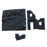 Maxbell 1:72 Wrecked House Model Scene Props Ornament Base Miniature Ruins Accessory