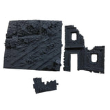 Maxbell 1:72 Wrecked House Model Scene Props Ornament Base Miniature Ruins Accessory