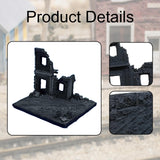 Maxbell 1:72 Wrecked House Model Scene Props Ornament Base Miniature Ruins Accessory