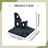 Maxbell 1:72 Wrecked House Model Scene Props Ornament Base Miniature Ruins Accessory