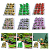 Maxbell DIY Miniature Flower Cluster for Scenery Landscape Sand Table Train Railroad Yellow