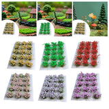 Maxbell DIY Miniature Flower Cluster for Scenery Landscape Sand Table Train Railroad Yellow