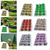 Maxbell DIY Miniature Flower Cluster for Scenery Landscape Sand Table Train Railroad Yellow