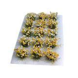 Maxbell DIY Miniature Flower Cluster for Scenery Landscape Sand Table Train Railroad Yellow