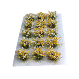 Maxbell DIY Miniature Flower Cluster for Scenery Landscape Sand Table Train Railroad Yellow