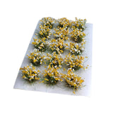 Maxbell DIY Miniature Flower Cluster for Scenery Landscape Sand Table Train Railroad Yellow