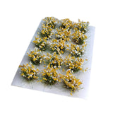 Maxbell DIY Miniature Flower Cluster for Scenery Landscape Sand Table Train Railroad Yellow