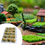 Maxbell DIY Miniature Flower Cluster for Scenery Landscape Sand Table Train Railroad Yellow