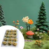 Maxbell DIY Miniature Flower Cluster for Scenery Landscape Sand Table Train Railroad Yellow