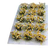 Maxbell DIY Miniature Flower Cluster for Scenery Landscape Sand Table Train Railroad Yellow
