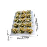 Maxbell DIY Miniature Flower Cluster for Scenery Landscape Sand Table Train Railroad Yellow