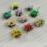 Maxbell DIY Miniature Flower Cluster for Scenery Landscape Sand Table Train Railroad Green