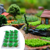 Maxbell DIY Miniature Flower Cluster for Scenery Landscape Sand Table Train Railroad Green