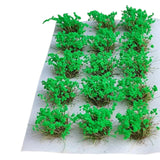 Maxbell DIY Miniature Flower Cluster for Scenery Landscape Sand Table Train Railroad Green