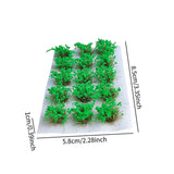 Maxbell DIY Miniature Flower Cluster for Scenery Landscape Sand Table Train Railroad Green