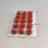 Maxbell DIY Miniature Flower Cluster for Scenery Landscape Sand Table Train Railroad Red