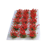 Maxbell DIY Miniature Flower Cluster for Scenery Landscape Sand Table Train Railroad Red