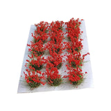Maxbell DIY Miniature Flower Cluster for Scenery Landscape Sand Table Train Railroad Red
