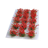 Maxbell DIY Miniature Flower Cluster for Scenery Landscape Sand Table Train Railroad Red
