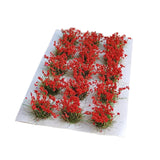 Maxbell DIY Miniature Flower Cluster for Scenery Landscape Sand Table Train Railroad Red