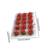 Maxbell DIY Miniature Flower Cluster for Scenery Landscape Sand Table Train Railroad Red