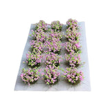 Maxbell DIY Miniature Flower Cluster for Scenery Landscape Sand Table Train Railroad Pink