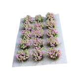 Maxbell DIY Miniature Flower Cluster for Scenery Landscape Sand Table Train Railroad Pink
