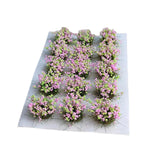 Maxbell DIY Miniature Flower Cluster for Scenery Landscape Sand Table Train Railroad Pink