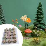Maxbell DIY Miniature Flower Cluster for Scenery Landscape Sand Table Train Railroad Pink