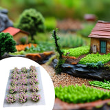 Maxbell DIY Miniature Flower Cluster for Scenery Landscape Sand Table Train Railroad Pink
