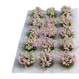 Maxbell DIY Miniature Flower Cluster for Scenery Landscape Sand Table Train Railroad Pink