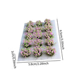 Maxbell DIY Miniature Flower Cluster for Scenery Landscape Sand Table Train Railroad Pink