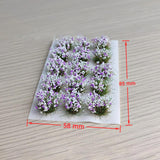 Maxbell DIY Miniature Flower Cluster for Scenery Landscape Sand Table Train Railroad Light Purple