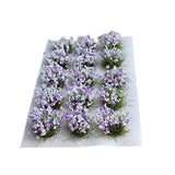 Maxbell DIY Miniature Flower Cluster for Scenery Landscape Sand Table Train Railroad Light Purple